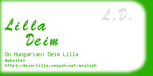 lilla deim business card